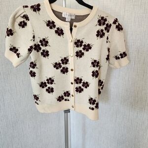 Cream Floral Cardigan
